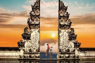 Lempuyang Temple Tirta Gangga Tukad Cepung waterfall and Swing