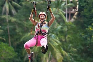 Ubud Zipline Adventure,Water Temple and Sacred Monkey Forest tour