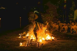 Kecak Fire Dance and Sanghyang Jaran Show at Puseh Temple