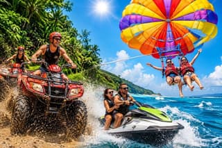 Bali Water Sports and ATV Quad Bike Adventure with Hotel Transfer