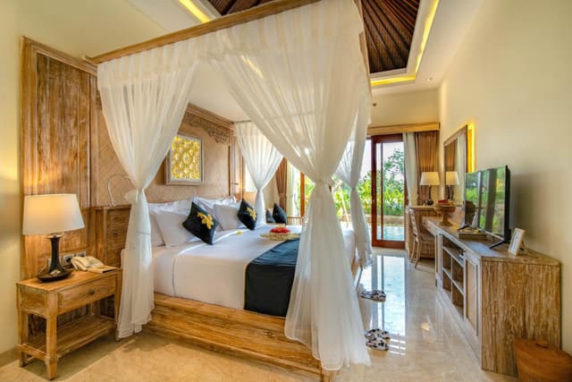 One Bedroom Private Pool Rice field View Villa with Free Floating Breakfast