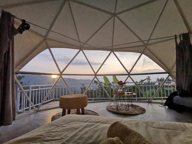 Tent Room Rice field & Sunset View