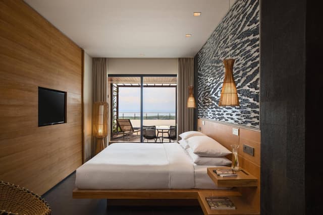 Deluxe Terrace Ocean King, Guest room, 1 King, Ocean view with Free Scheduled Shuttle to Hotel’s Beach Facility