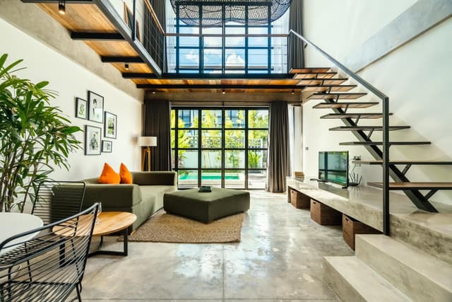 One-Bedroom Loft with Fully Equipped Kitchenette and Private Pool