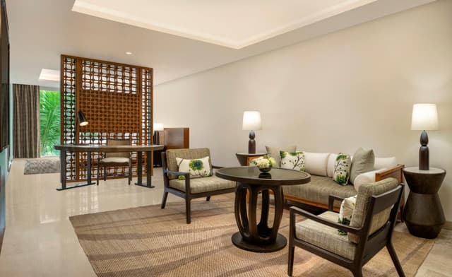 Junior Suite, 1 King Bed, Garden View, and Balcony with FREE Access to the Farm, FREE Family Activities, Daily Yoga, Daily Aquacise, and 24-Hour Access to the Westin WORKOUT®️ Fitness Studio.