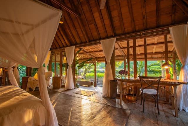 Farmhouse Wooden Villa with Garden View