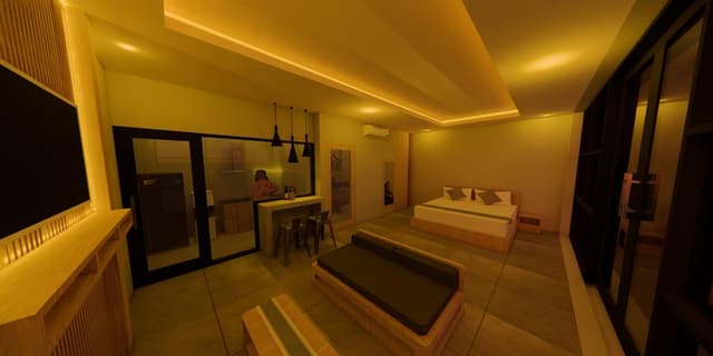 One-Bedroom Apartment with Pool View
