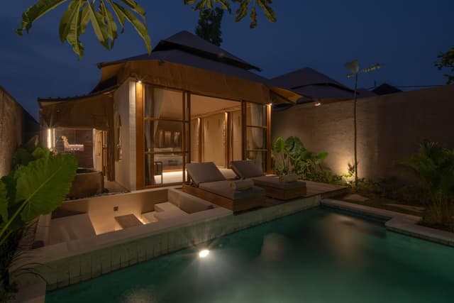 Two-Bedroom Private Pool Tent, featuring a Daily Complimentary Mini-bar and Afternoon Tea