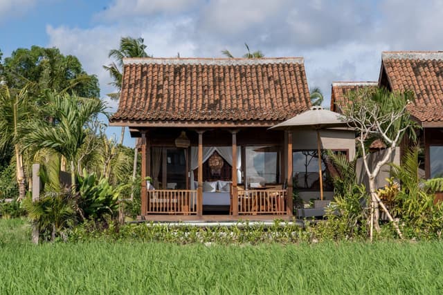 Paddies View Wooden Pool Villa with Free Shuttle to Ubud