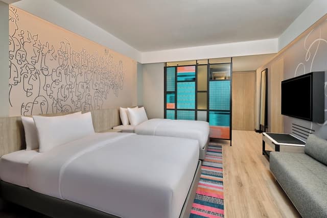 aloft Double Room, Room, 2 Double Beds, Balcony