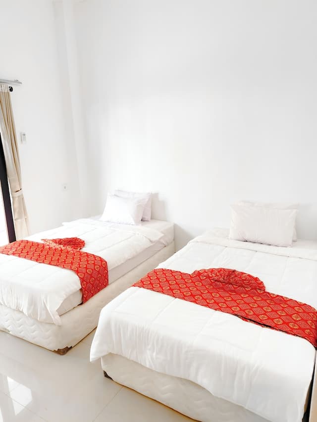 Twin Bedroom with Pool View