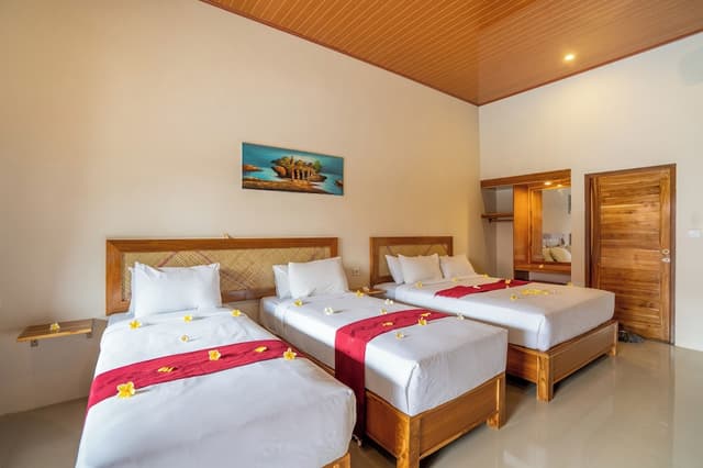 Deluxe Quadruple Room, Balcony, Pool View
