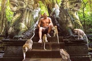 Mongkey Forest , Water Temple , Waterfall and Rice Terraces