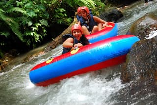 Bali River Tubing with Uluwatu Sunset and Jimbaran Dinner Tour