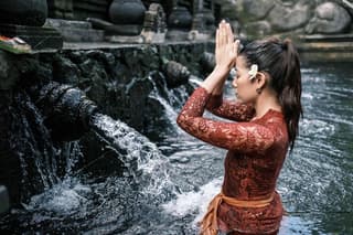 Ubud Monkey Forest Water Temple Waterfall and Rice Terrace