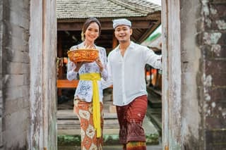 Balinese Costume at Penglipuran and Goa Giri Campuhan Waterfall
