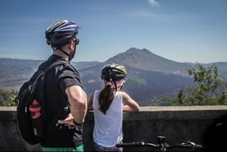 Downhill Cycling Ubud with Volcano, Rice Terrace and Educational