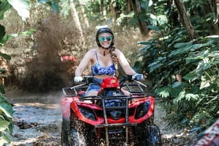 Bali ATV Ride Through Gorilla Cave With Waterfall