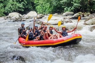 All inclusive : Ayung River White Water Rafting Lunch and Private Transport
