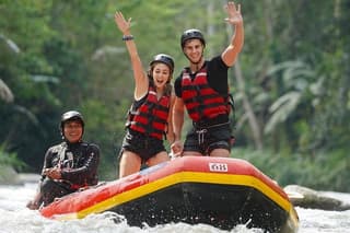 Ubud: White Water Rafting with visit Ubud Monkey Forest