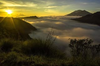Sunrise hiking at Mount Batur Volcano