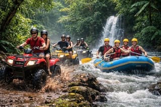 Ubud Gorilla Cave ATV Quad Bike and Rafting Adventure