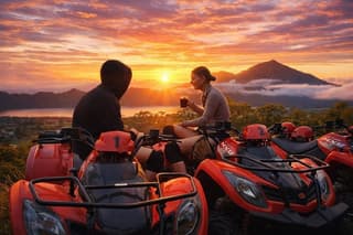Bali Mount Batur Sunrise ATV Quad Bike with Waterfall Tour