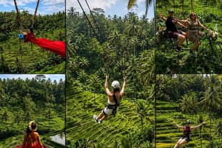 Ubud: Zipline, Sky Bike, And 4 Spot Swing In Private Rice Terrace