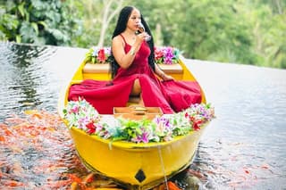Koi Photo Boat Bali Swing Monkey Forest and Tegenungan Waterfall