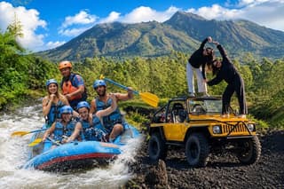 Bali Mount Batur Sunrise Jeep & Ubud White Water Rafting