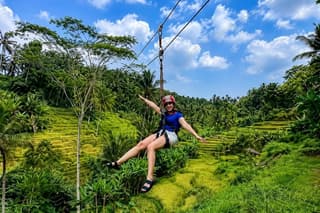 Ubud Bali Zipline Adventure with Private Rice Terrace Tracks