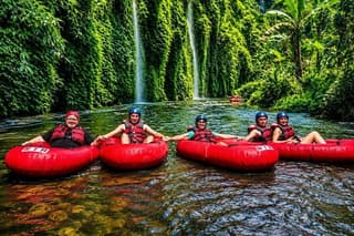 Bali River Tubing Jungle, Waterfall, River Canyon with Lunch