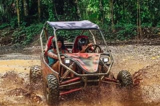 Ubud Adventure Buggy Cave with Tubing and Rice Terrace Zipline