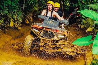 Ubud ATV Ride through Elephant Cave Monkey Forest and Waterfall