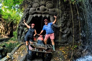 Bali ATV Quad Bike Ride Legendary Barong Cave,Waterfall and River