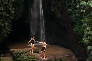 Bali Private Monkey Forest with Waterfall and Temple Tour